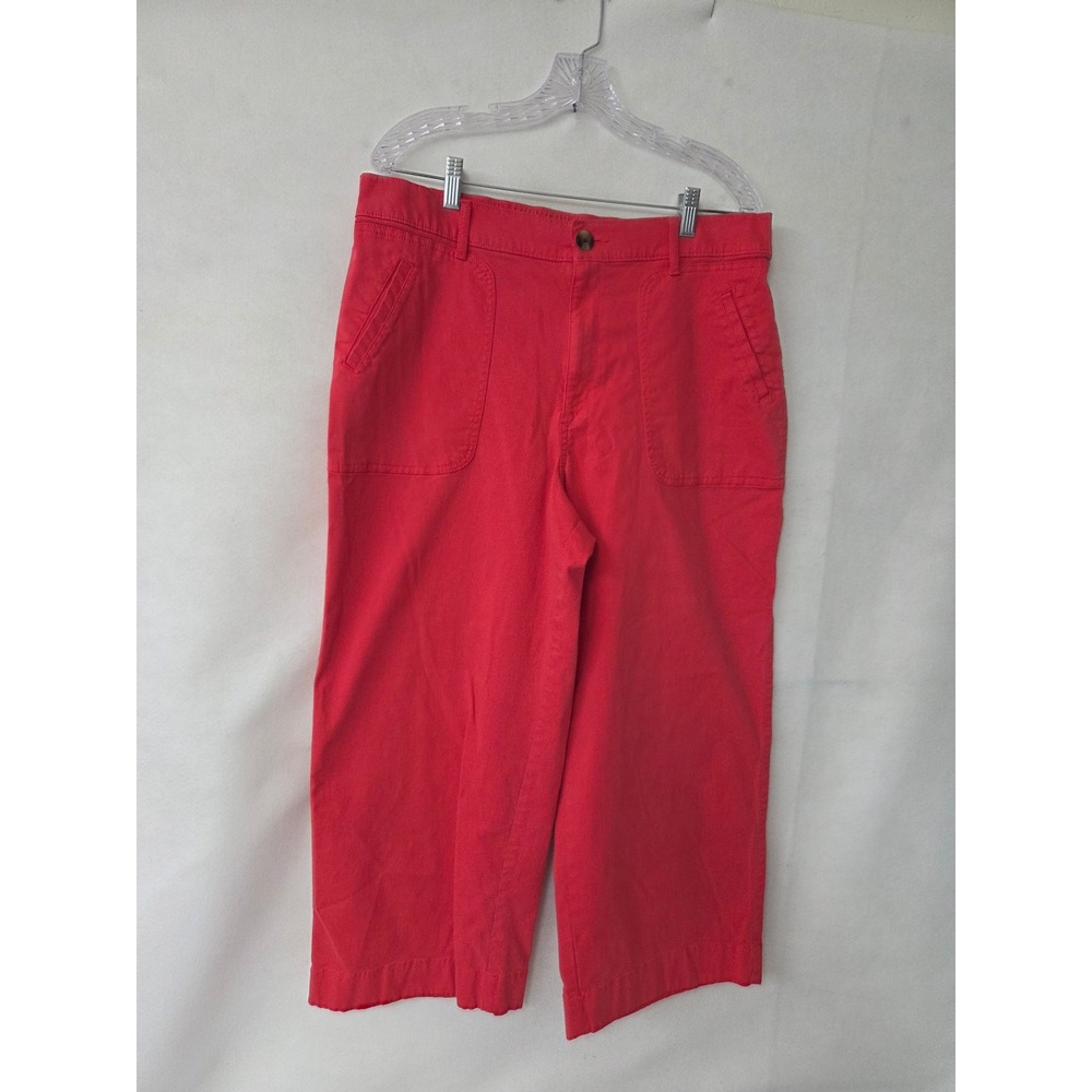 Sonoma Goods for Life Women Red Wide Leg Crop Utility Pants XL WS51X050RD